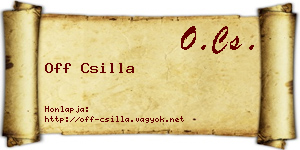 Off Csilla névjegykártya